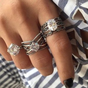Vintage Bohemian Style Knuckle Rings Set of 3